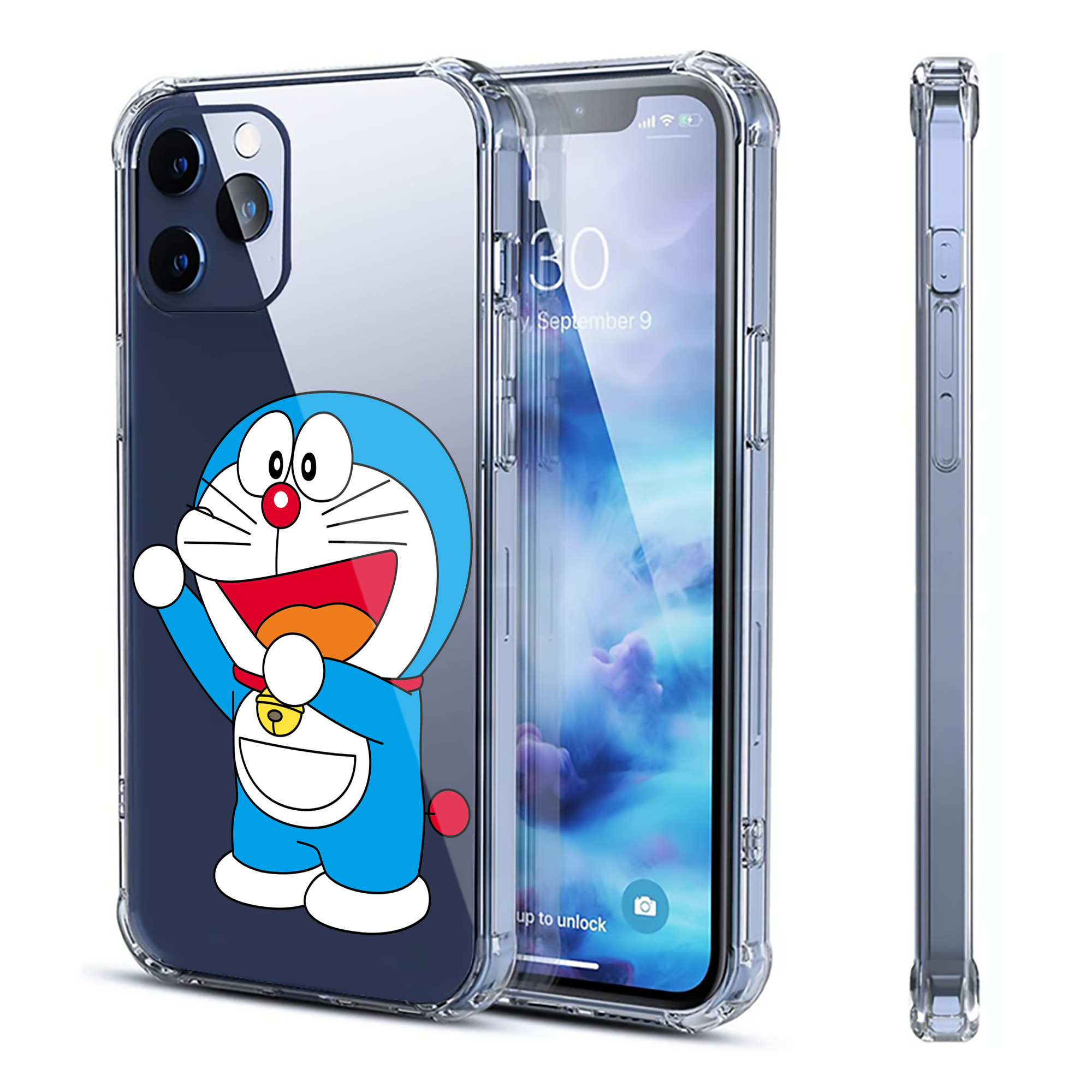 （画像用） ドラえもん Doraemon 【iPhone 12シリーズ対応】透明スマホケース（クリアソフトケース）